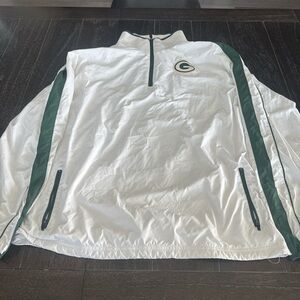 NFL White and Green Nike Pullover